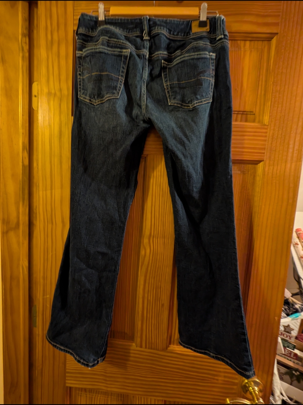 Women's Dark Blue Denim Jeans - Classic Straight Fit